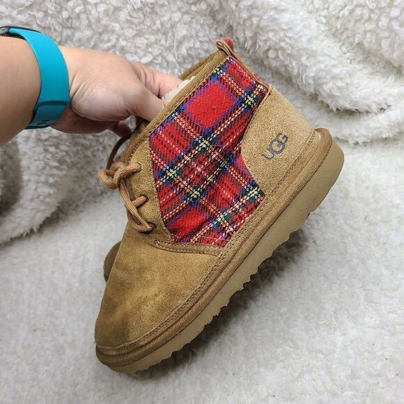 UGG Nuemel Classic Tartan Laceup Ankle Boots sz 38 - Picture 4 of 7